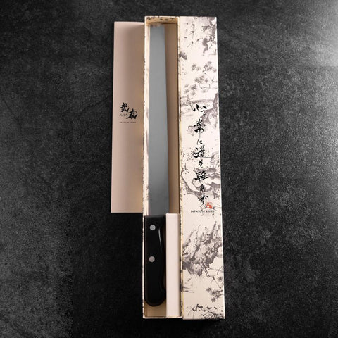 Cake knife Molybdenum Polished Western Handle 300mm-[Musashi]-[Japanese-Kitchen-Knives]