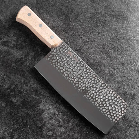 Chinese Cleaver AUS-6 Tsuchime Western Handle 180mm-[Musashi]-[Japanese-Kitchen-Knives]