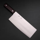 Chinese Cleaver SK Steel Polished Cherry Handle 220mm-[Musashi]-[Japanese-Kitchen-Knives]
