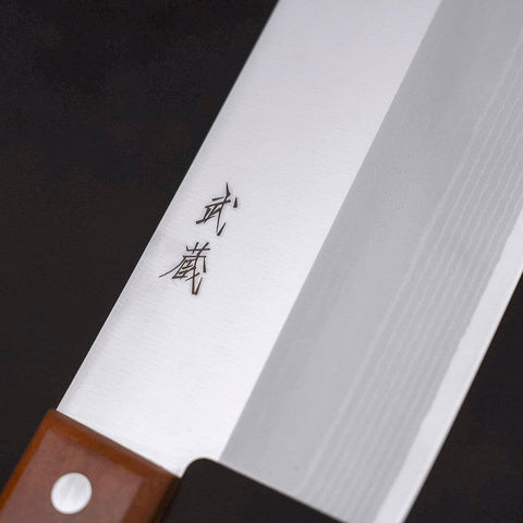 Chinese Cleaver VG-10 Damascus Cherry Handle 180mm (7”)-[Musashi]-[Japanese-Kitchen-Knives]