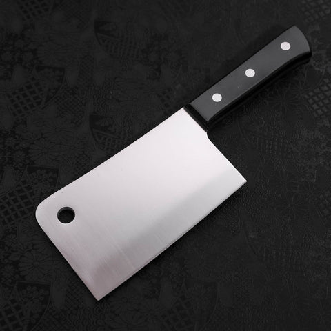 Chopper Molybdenum Polished Black Handle 150mm (5.9”)-[Musashi]-[Japanese-Kitchen-Knives]