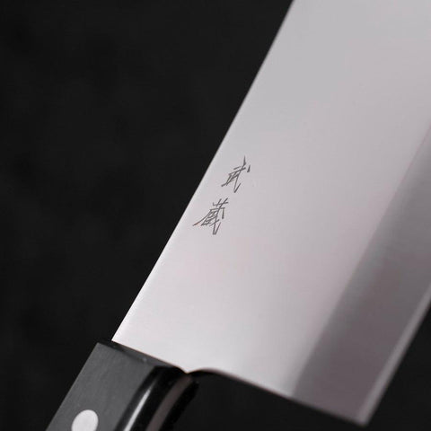 Chopper Molybdenum Polished Black Handle 150mm (5.9”)-[Musashi]-[Japanese-Kitchen-Knives]