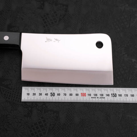 Chopper Molybdenum Polished Black Handle 150mm (5.9”)-[Musashi]-[Japanese-Kitchen-Knives]