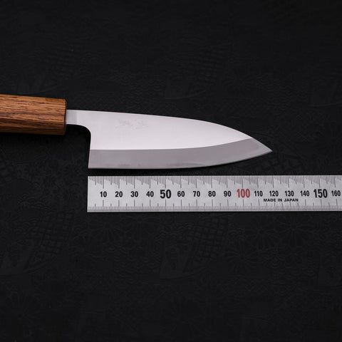 Deba AUS-8 Polished Oak Handle 120mm (4.7”)-[Musashi]-[Japanese-Kitchen-Knives]