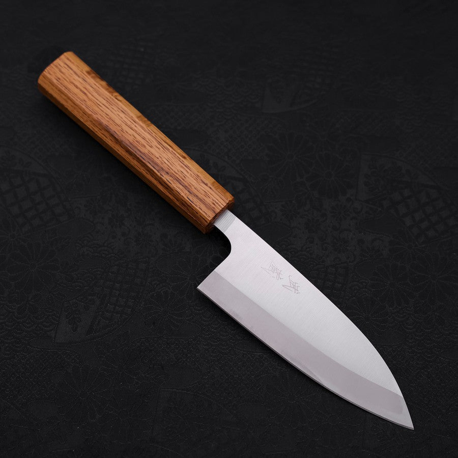 出刃 片刃 AUS-8 磨き オーク柄 120mm – MUSASHI