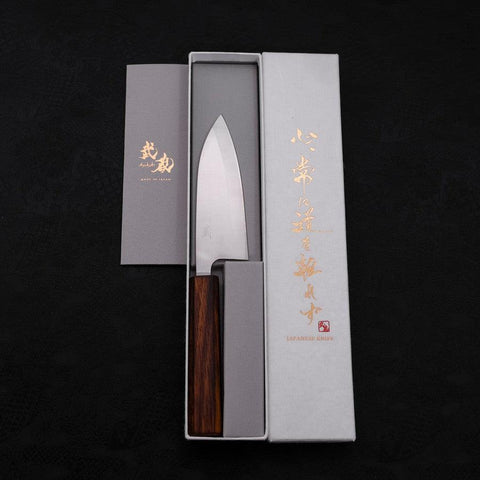 Deba AUS-8 Polished Sumi Urushi Handle 120mm (4.7”)-[Musashi]-[Japanese-Kitchen-Knives]