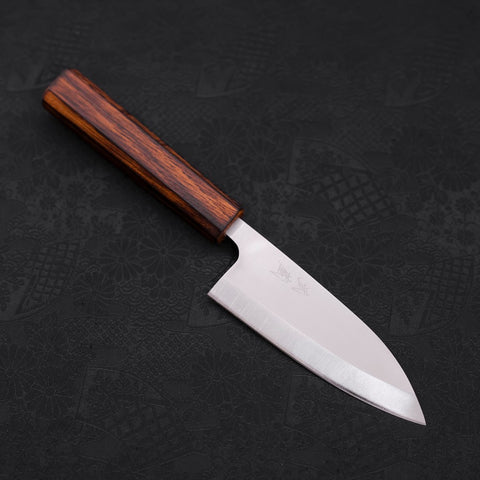 Deba AUS-8 Polished Sumi Urushi Handle 120mm (4.7”)-[Musashi]-[Japanese-Kitchen-Knives]