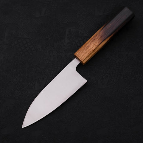 Deba AUS-8 Polished Yaki-Urushi Handle 120mm (4.7”)-[Musashi]-[Japanese-Kitchen-Knives]