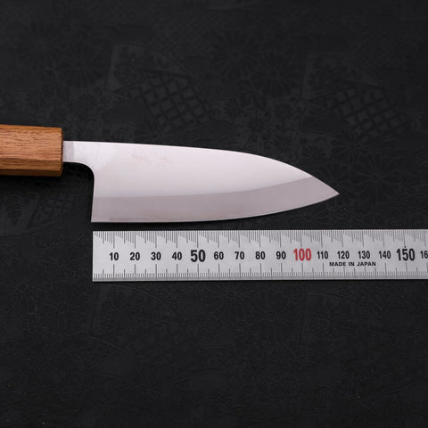 Deba AUS-8 Polished Yaki-Urushi Handle 120mm (4.7”)-[Musashi]-[Japanese-Kitchen-Knives]