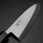 Deba Blue Steel #1 Kasumi Buffalo Teak Handle 135mm (5.3”)-[Musashi]-[Japanese-Kitchen-Knives]