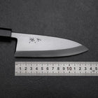 Deba Blue Steel #1 Kasumi Buffalo Teak Handle 135mm-[Musashi]-[Japanese-Kitchen-Knives]