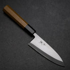 Deba Blue Steel #1 Kasumi Buffalo Teak Handle 135mm-[Musashi]-[Japanese-Kitchen-Knives]