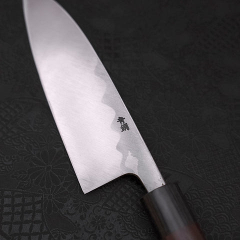 Deba Blue Steel #2 Damascus Shitan Handle 150mm (5.9”)-[Musashi]-[Japanese-Kitchen-Knives]