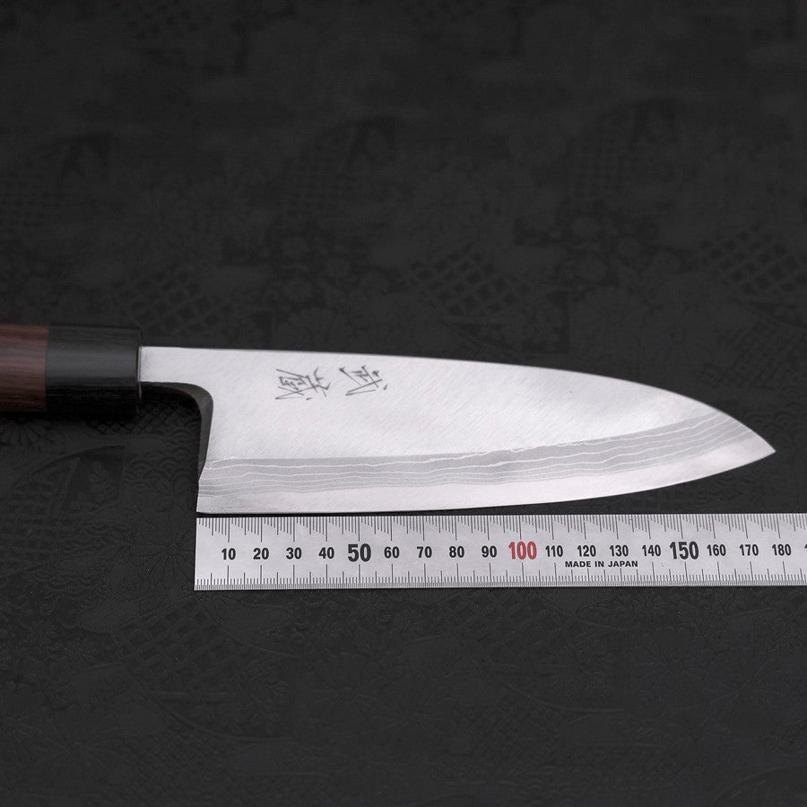 出刃 片刃 青紙2号 ダマスカス 紫檀柄 150mm – MUSASHI