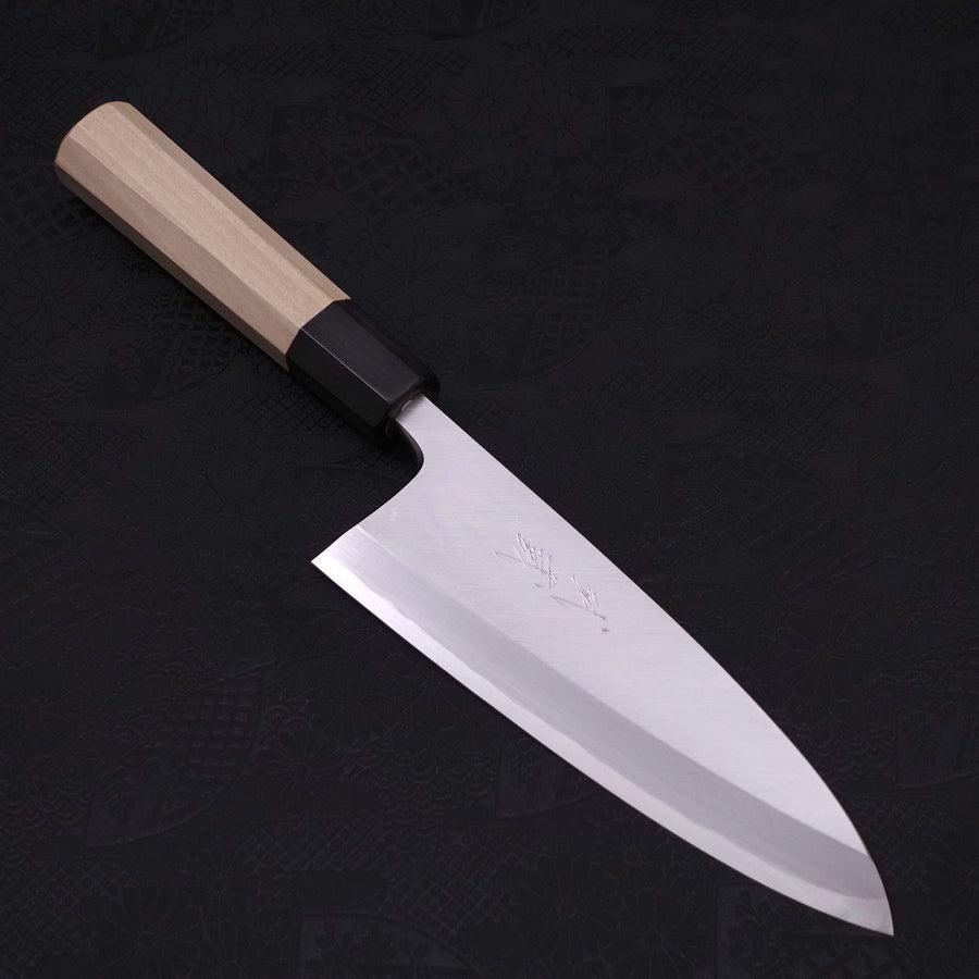 Deba Blue Steel #2 Kasumi Buffalo Magnolia Handle 165mm (6.5”)-[Musashi]-[Japanese-Kitchen-Knives]