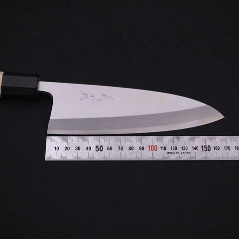Deba Blue Steel #2 Kasumi Buffalo Magnolia Handle 180mm (7”)-[Musashi]-[Japanese-Kitchen-Knives]