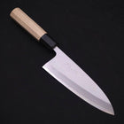Deba Blue Steel #2 Kasumi Buffalo Magnolia Handle 180mm (7”)-[Musashi]-[Japanese-Kitchen-Knives]