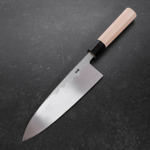 Deba Blue Steel #2 Kasumi Buffalo Magnolia Handle 210mm (8.3”)-[Musashi]-[Japanese-Kitchen-Knives]