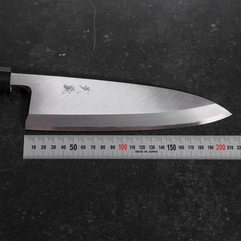 Deba Blue Steel #2 Kasumi Buffalo Magnolia Handle 210mm (8.3”)-[Musashi]-[Japanese-Kitchen-Knives]