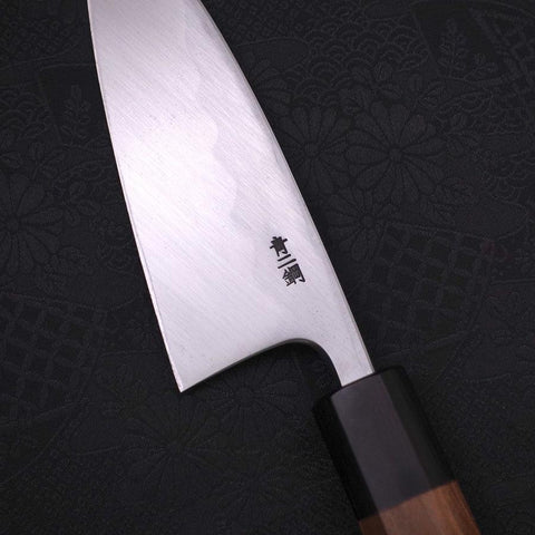 Deba Blue Steel #2 Kasumi Walnut Handle 135mm (5.3”)-[Musashi]-[Japanese-Kitchen-Knives]
