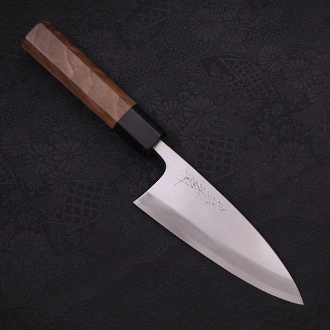 Deba Blue Steel #2 Kasumi Walnut Handle 135mm (5.3”)-[Musashi]-[Japanese-Kitchen-Knives]