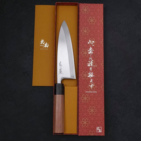 Deba Blue Steel #2 Kasumi Walnut Handle 195mm (7.7”)-[Musashi]-[Japanese-Kitchen-Knives]