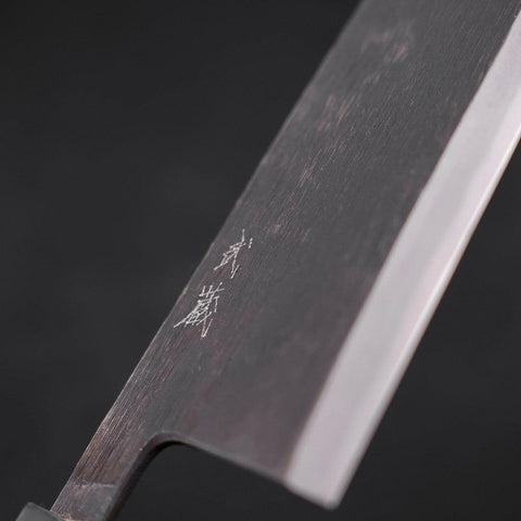 Deba Blue Steel #2 Kurouchi Buffalo Ebony Handle 270mm - Thick (10.6”)-[Musashi]-[Japanese-Kitchen-Knives]