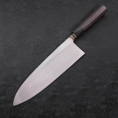 Deba Blue Steel #2 Kurouchi Buffalo Ebony Handle 270mm - Thin (10.6”)-[Musashi]-[Japanese-Kitchen-Knives]
