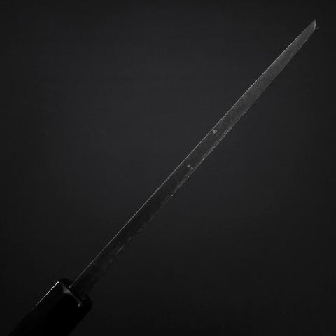 Deba Blue Steel #2 Kurouchi Chokin Dragon Buffalo Ebony Handle 150mm (5.9”)-[Musashi]-[Japanese-Kitchen-Knives]