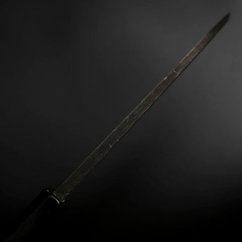 Deba Blue Steel #2 Kurouchi Chokin Sakura-Fuji Buffalo Ebony Handle 170mm-[Musashi]-[Japanese-Kitchen-Knives]