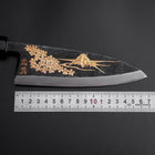 Deba Blue Steel #2 Kurouchi Chokin Sakura-Fuji Buffalo Ebony Handle 170mm-[Musashi]-[Japanese-Kitchen-Knives]