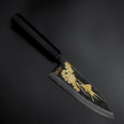 Deba Blue Steel #2 Kurouchi Chokin Sakura-Fuji Buffalo Ebony Handle 170mm-[Musashi]-[Japanese-Kitchen-Knives]