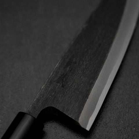 Deba Blue Steel #2 Kurouchi Magnolia Handle 165mm (6.5”)-[Musashi]-[Japanese-Kitchen-Knives]