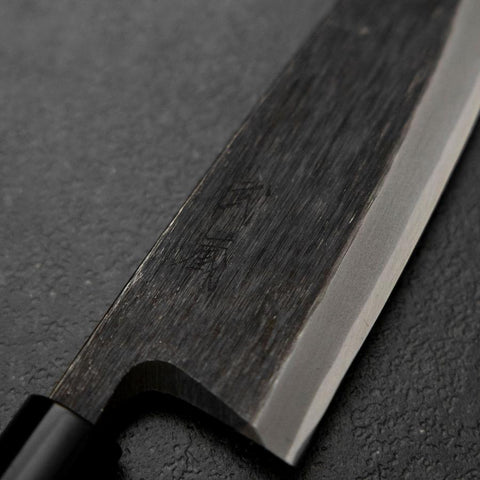 Deba Blue Steel #2 Kurouchi Magnolia Handle 180mm (7”)-[Musashi]-[Japanese-Kitchen-Knives]