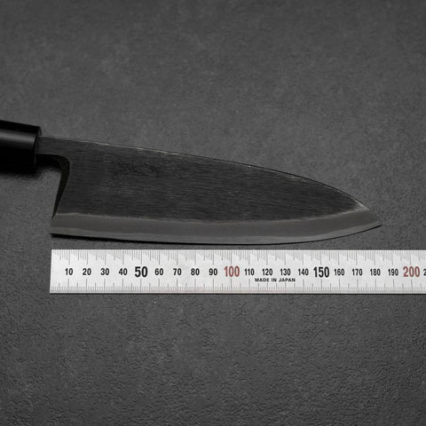 Deba Blue Steel #2 Kurouchi Magnolia Handle 180mm (7”)-[Musashi]-[Japanese-Kitchen-Knives]