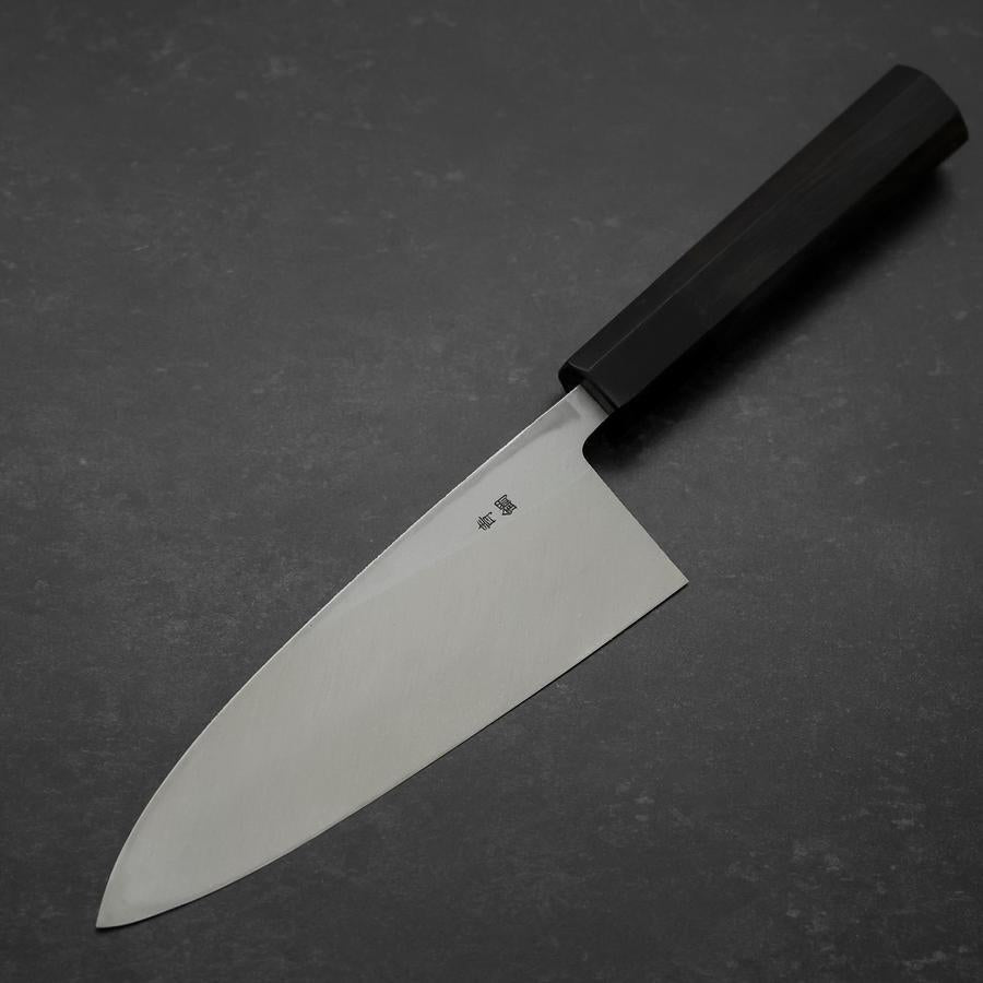 出刃 片刃 青紙2号 ダマスカス 黒檀水牛柄 165mm – MUSASHI