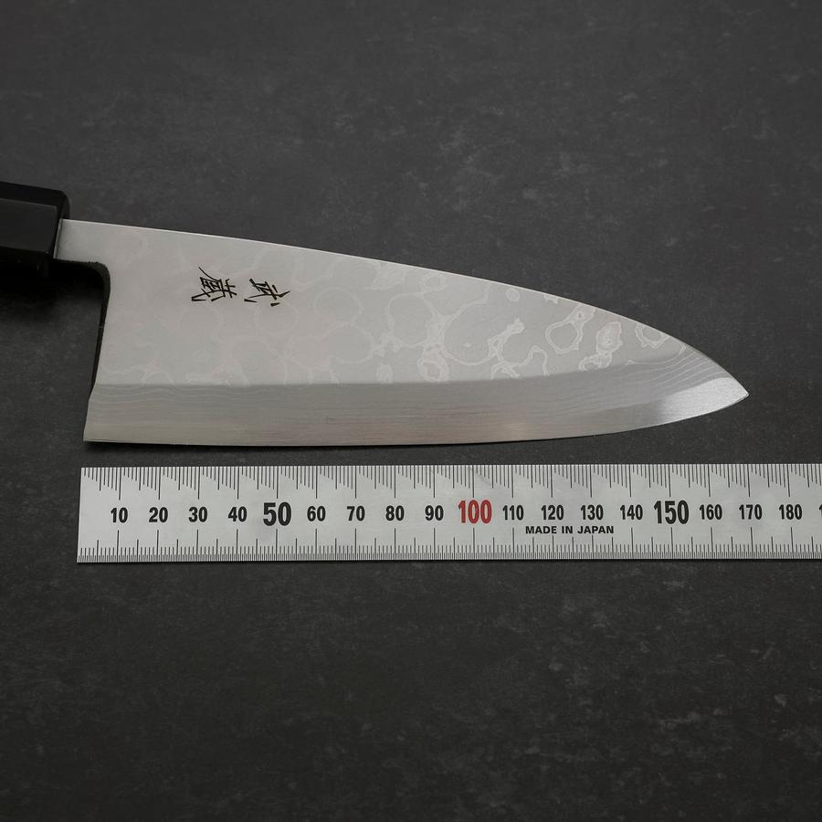 出刃 片刃 青紙2号 ダマスカス 黒檀水牛柄 165mm – MUSASHI