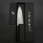 Deba Blue Steel #2 Suminagashi Buffalo Ebony Handle 165mm (6.5”)-[Musashi]-[Japanese-Kitchen-Knives]