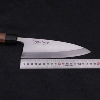 Deba Blue steel #2 Kasumi Walnut Handle 180mm-Blue steel #2-Kasumi-Japanese Handle-[Musashi]-[Japanese-Kitchen-Knives]