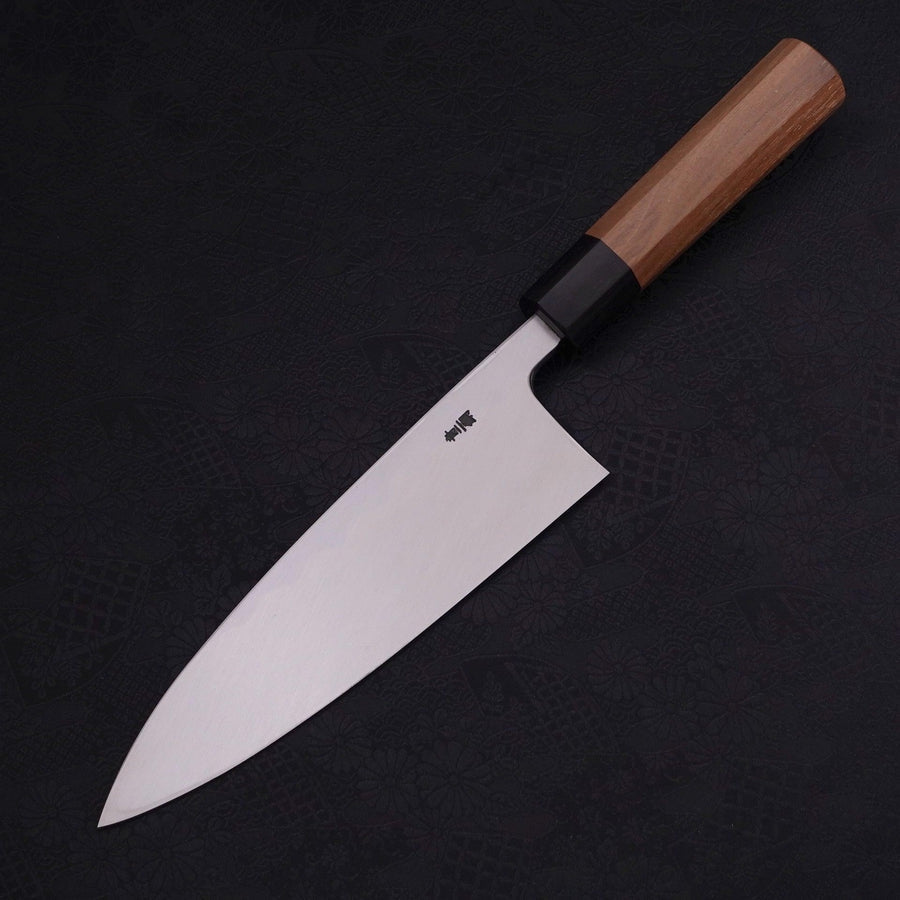 出刃 片刃 青紙2号 磨き 八角クルミ柄 210mm – MUSASHI
