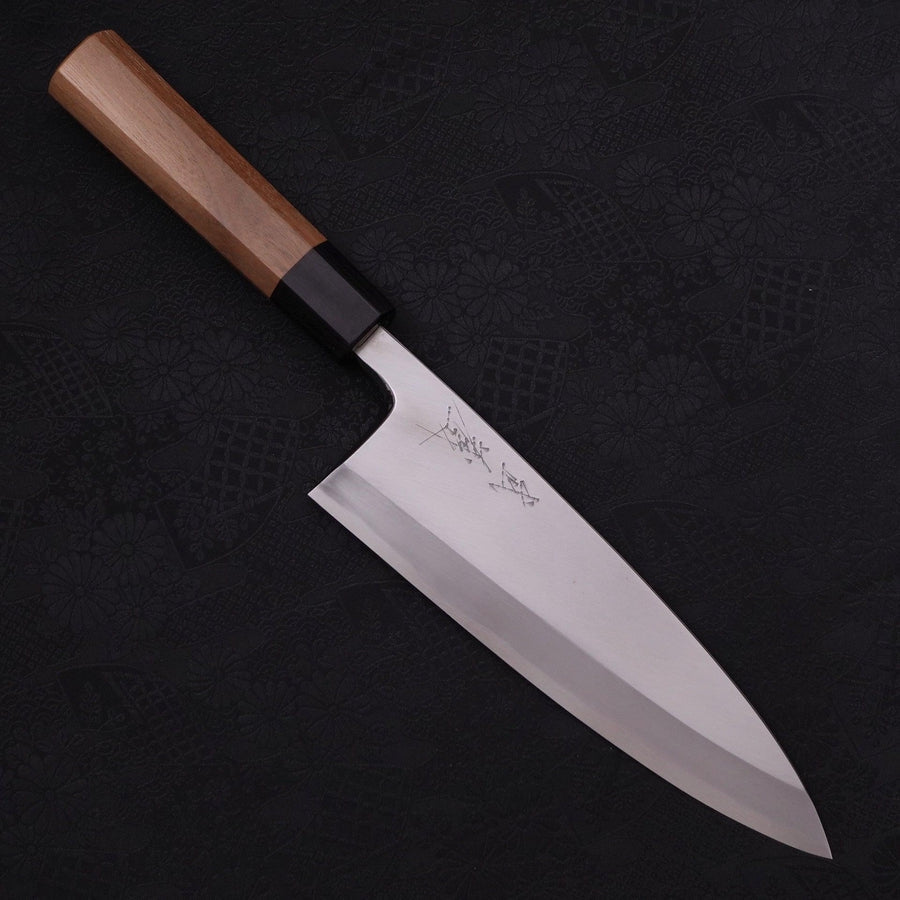 出刃 片刃 青紙2号 磨き 八角クルミ柄 210mm – MUSASHI