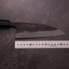 Deba Double Bevel White Steel #2 Kurouchi Buffalo Ebony Handle 165mm (6.5”)-[Musashi]-[Japanese-Kitchen-Knives]