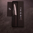 Deba Double Bevel White Steel #2 Kurouchi Buffalo Ebony Handle 165mm (6.5”)-[Musashi]-[Japanese-Kitchen-Knives]