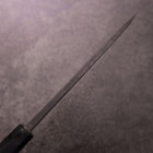 Deba Double Bevel White Steel #2 Kurouchi Buffalo Ebony Handle 165mm-[Musashi]-[Japanese-Kitchen-Knives]