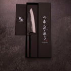 Deba Double Bevel White Steel #2 Kurouchi Buffalo Ebony Handle 165mm-[Musashi]-[Japanese-Kitchen-Knives]