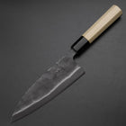 Deba Double Bevel White Steel #2 Kurouchi Buffalo Magnolia Handle 180mm-[Musashi]-[Japanese-Kitchen-Knives]