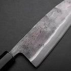 Deba Double Bevel White Steel #2 Kurouchi Buffalo Magnolia Handle 180mm-[Musashi]-[Japanese-Kitchen-Knives]