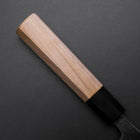 Deba Double Bevel White Steel #2 Kurouchi Buffalo Magnolia Handle 180mm-[Musashi]-[Japanese-Kitchen-Knives]