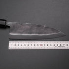 Deba Double Bevel White Steel #2 Kurouchi Buffalo Magnolia Handle 180mm-[Musashi]-[Japanese-Kitchen-Knives]