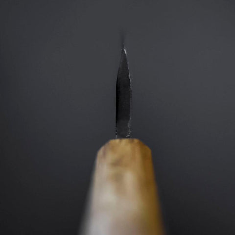 Deba Double Bevel White Steel #2 Kurouchi Oak Handle 105mm (4.1”)-[Musashi]-[Japanese-Kitchen-Knives]